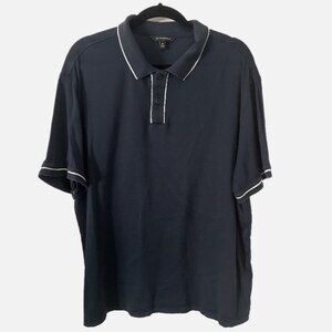 Banana Republic Navy Polo Shirt – White Trim Collar – Men’s XL